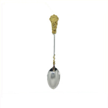 Kundengebundener Goldbronze-Silber-dekorativer Tee-Löffel